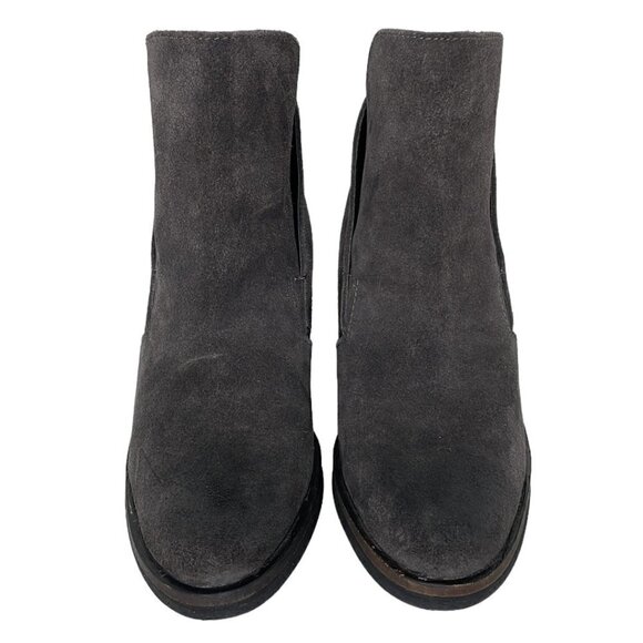 Dolce Vita Ankle Boots Shoes Slip on Suede Leather Gray Size 6.5 - Picture 5 of 16